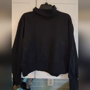 Abercrombie Cropped Turtleneck, Size Large, Black
